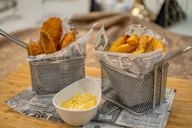 Golden crispy french fries seasoned with sea salt