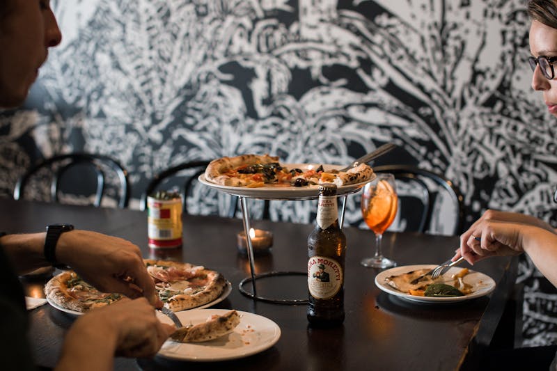 Date night combo pizza and drinks